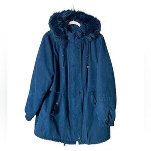 Women's Blue Hooded Jacket